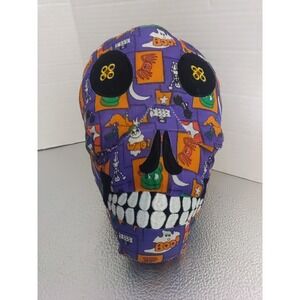 National Entertainment Network Halloween Print Skull Embroidery 8" Plush‎